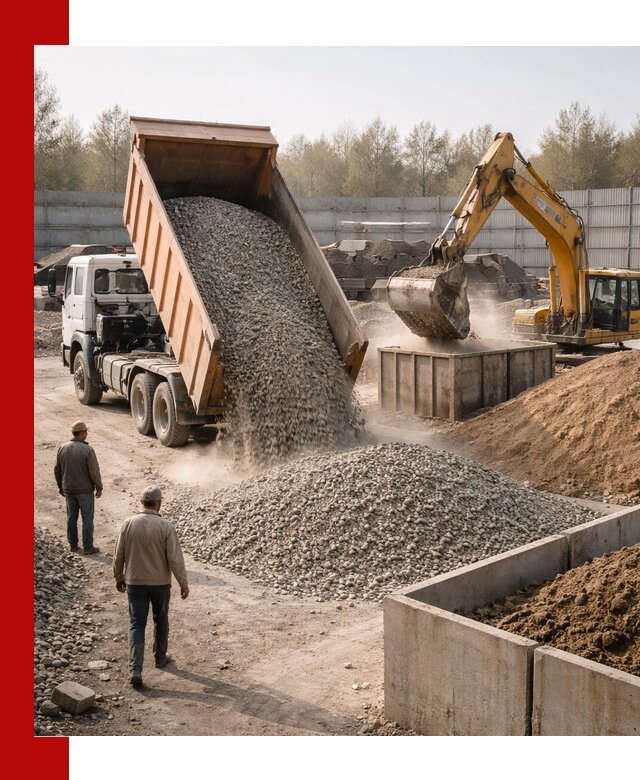 Доставка нерудных материалов с погрузкой и разгрузкой в Моршанске