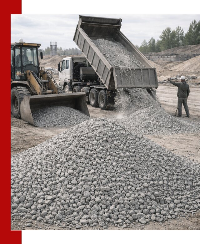 Доставка известнякового щебня фр. 5–20 в Моршанске
