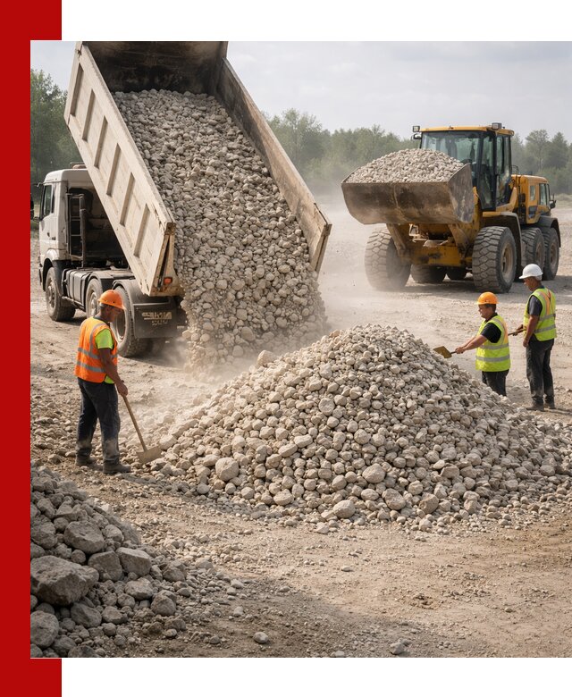 Доставка известнякового щебня фр. 40-70 в Моршанске