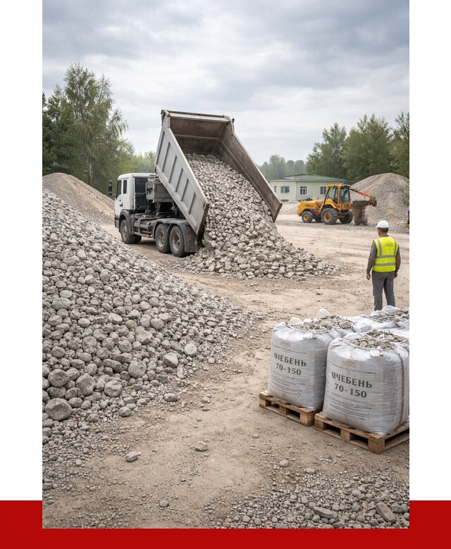 Известняковый щебень фракция 70-150 в Моршанске от 1298 р. | ПРОНЕРУДМрш