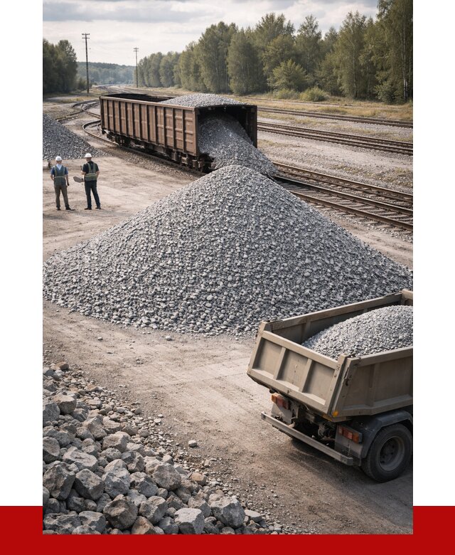 Железнодорожный щебень 20-60 в Моршанске от 1765 р. | ПРОНЕРУДМрш
