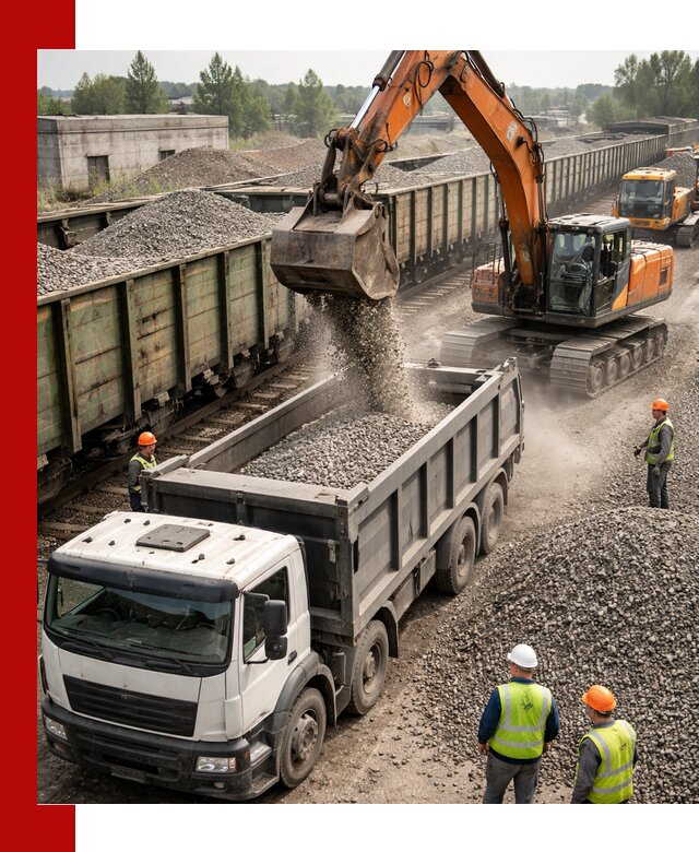 Железнодорожный щебень фракция 25–60 для поставок в Моршанске