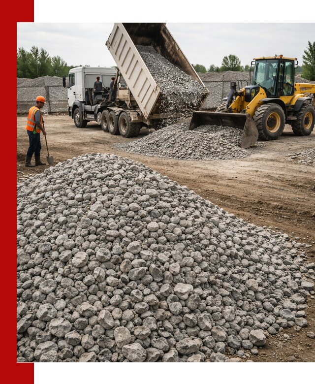 Доставка бетонного щебня фракции 40-70 в Моршанске