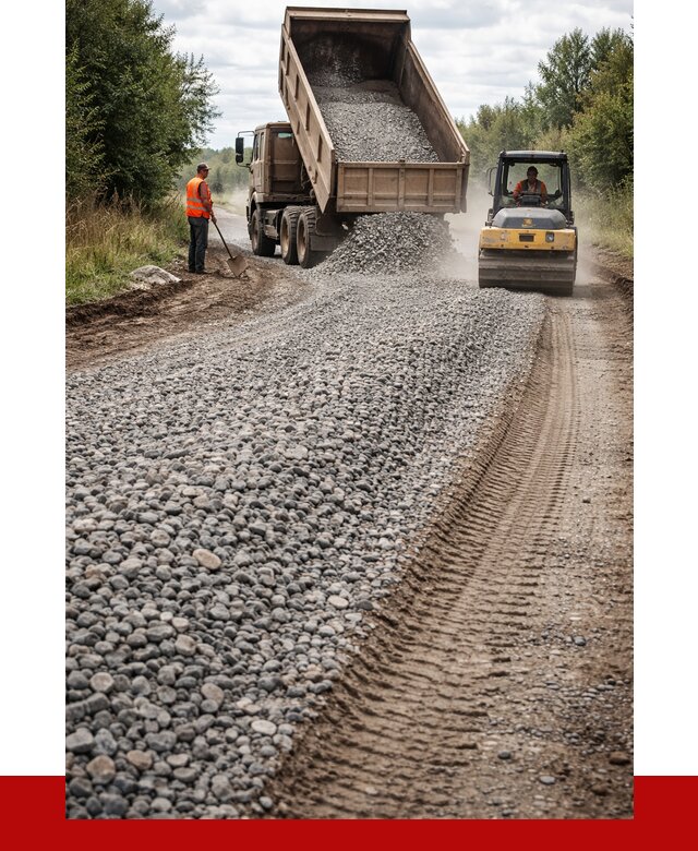 Щебень для отсыпки дороги в Моршанске от 2804 р. ПРОНЕРУДМрш