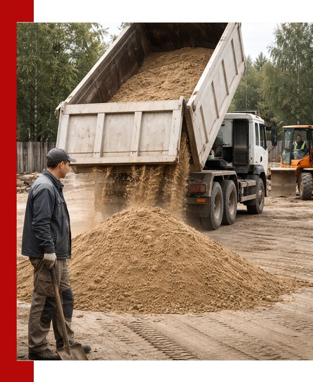 Доставка и продажа песка с разгрузкой в Моршанске