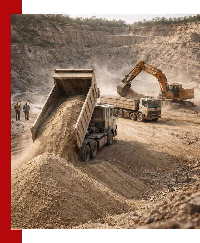 Карьерный песок навалом с доставкой в Моршанске