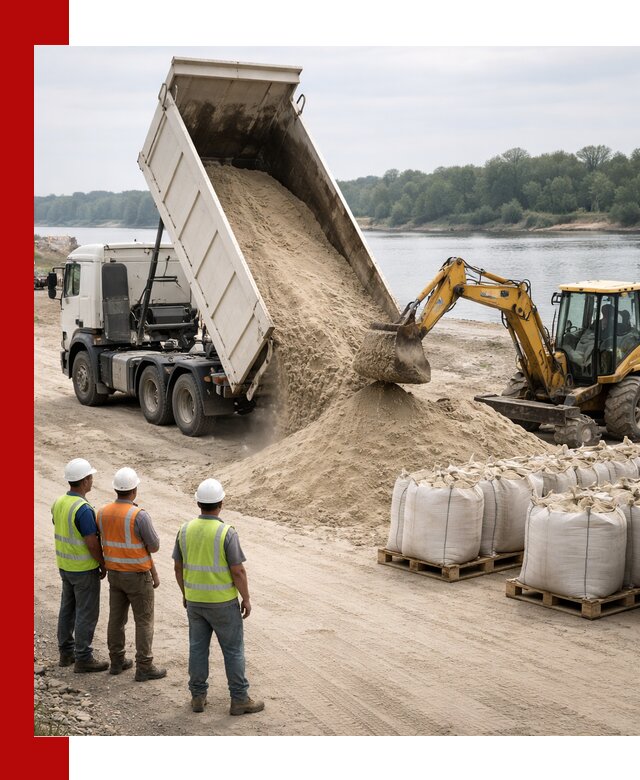 Доставка речного песка в Моршанске самосвалами и погрузкой
