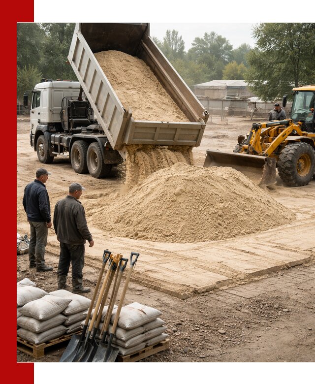 Доставка мытого песка в Моршанске с самосвалами по выгодной цене