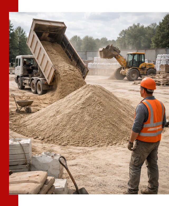 Доставка строительного песка с самосвалом в Моршанске