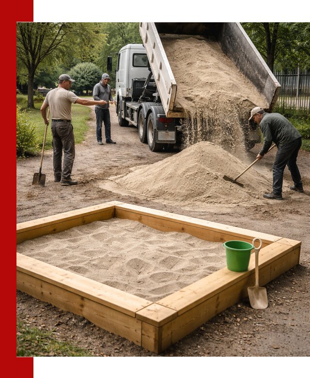 Песок для песочницы с доставкой в Моршанске недорого и чистый