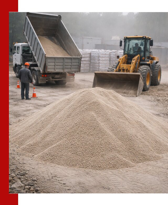 Кварцевый песок фракция 0–8 для стройработ в Моршанске