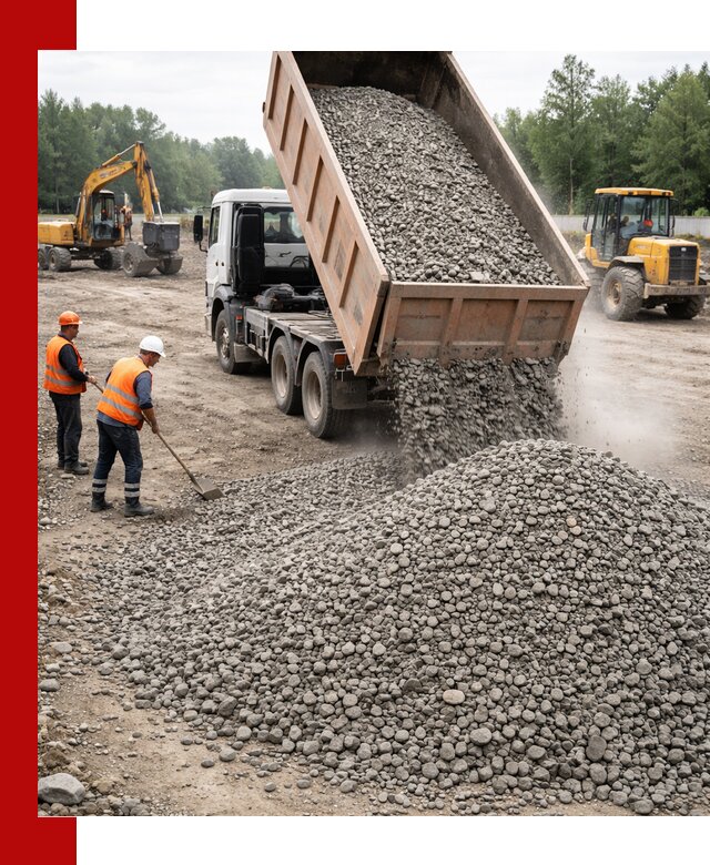 Доставка гравия фракции 40-70 в Моршанске оптом и в розницу