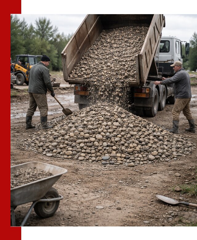 Доставка гальки речной оптом и в розницу в Моршанске