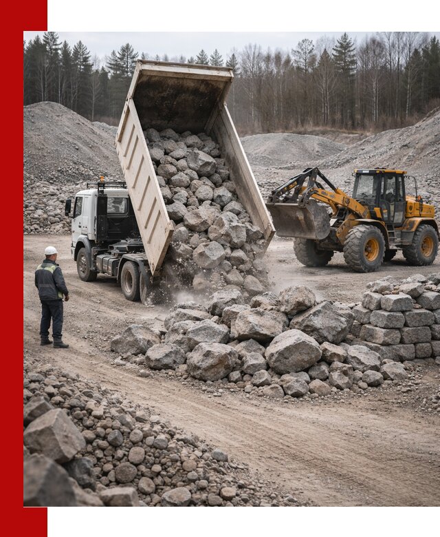 Доставка и продажа бутового гранитного камня в Моршанске