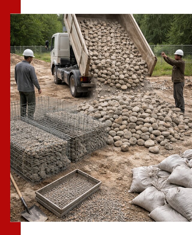 Камень для габионов фракция 70–151 в Моршанске