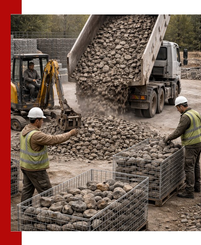 Камень для габионов фракция 100–201 в Моршанске