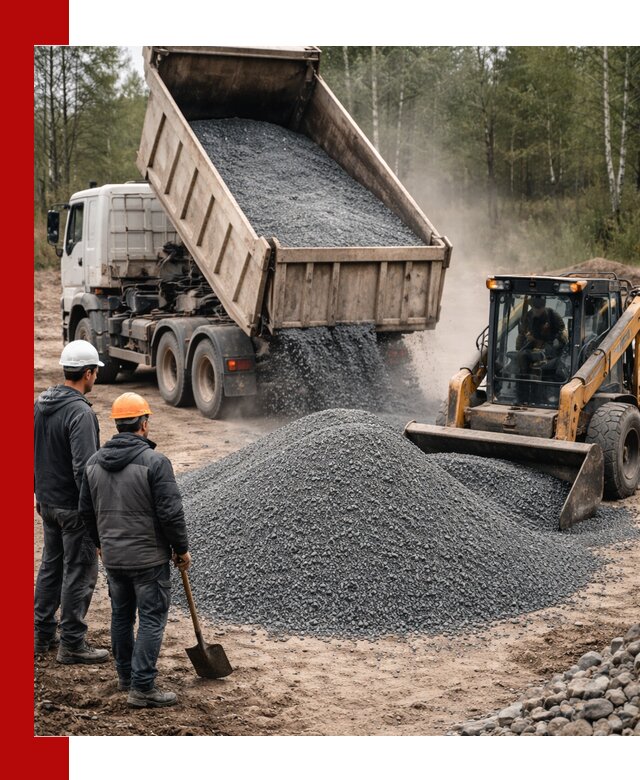 Гранитный отсев 0-5 с доставкой и разгрузкой в Моршанске