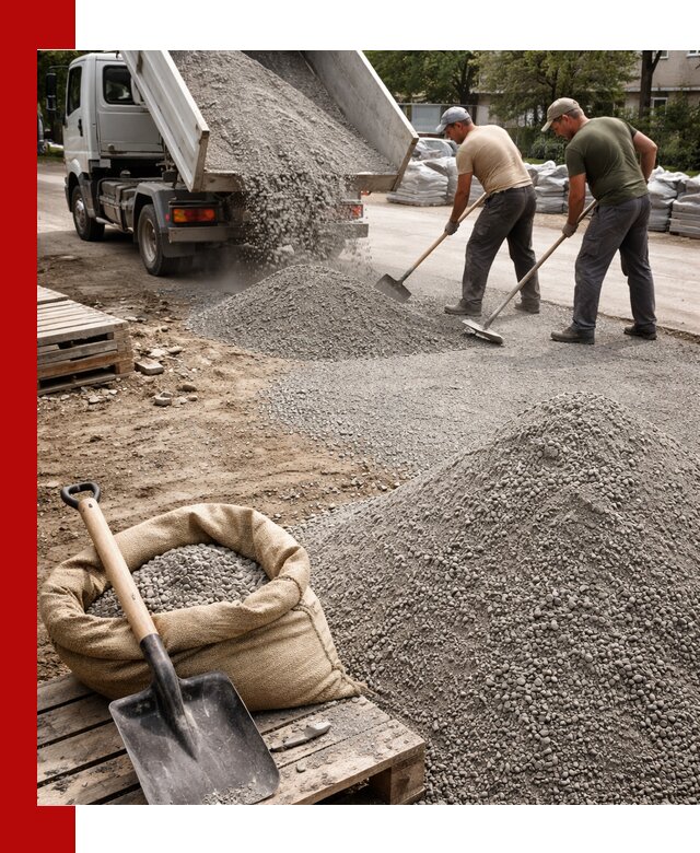 Отсев для тротуарной плитки в Моршанске — доставка и укладка