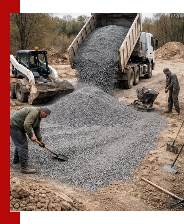 Отсев для подсыпки в Моршанске — доставка и подсыпка на участок