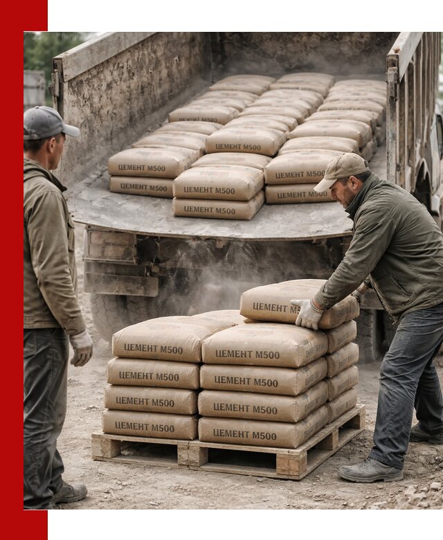 Цемент М500 с доставкой самосвалом в Моршанске