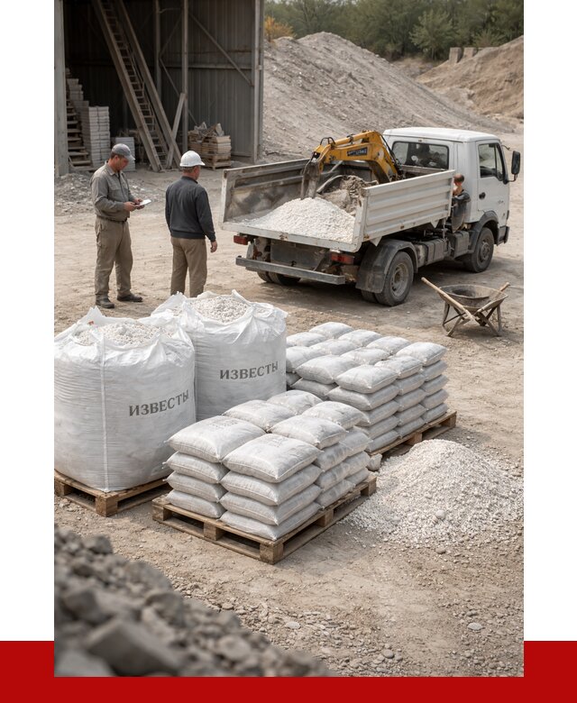 Известь строительная в Моршанске с доставкой от 4362 р. | ПРОНЕРУДМрш