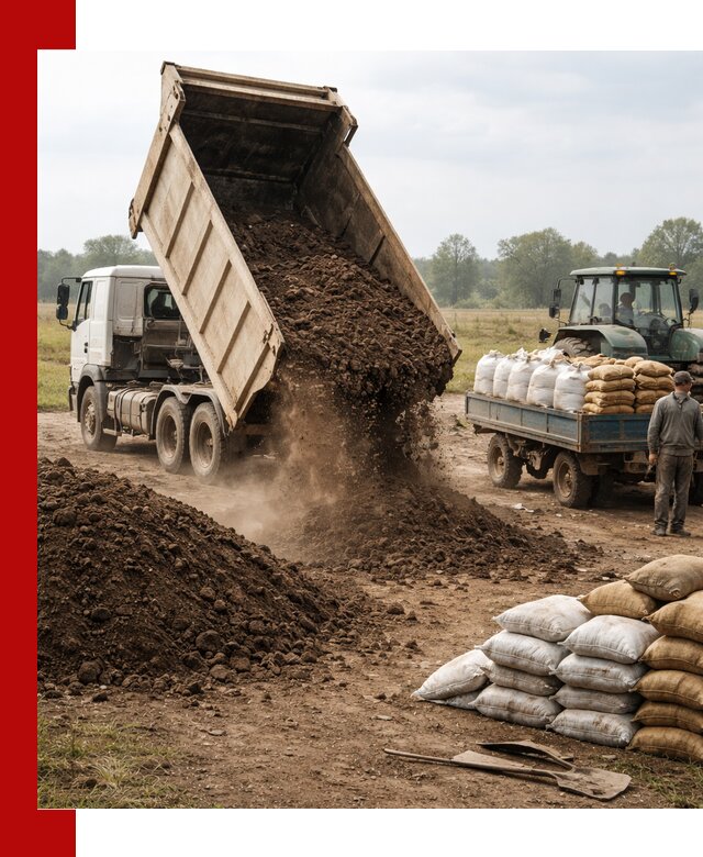 Доставка грунта и удобрений оптом в Моршанске для сельхоз и строительства