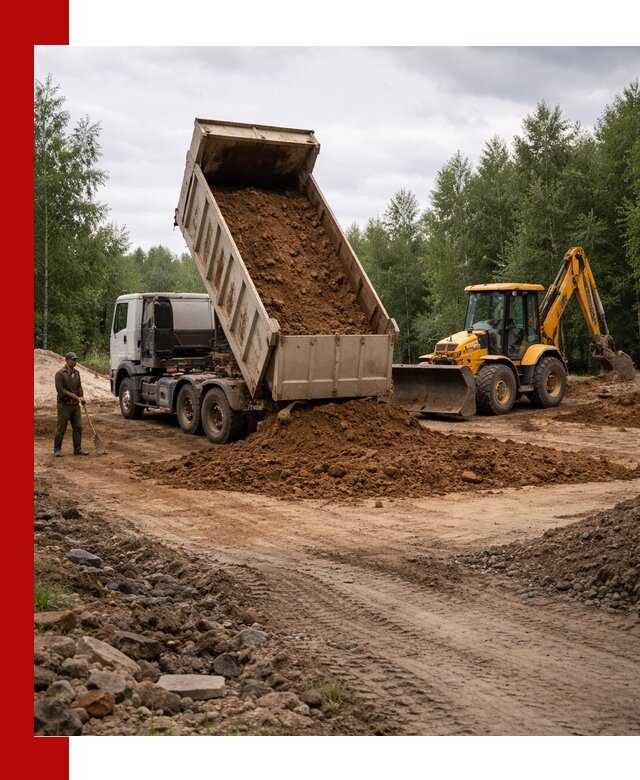 Доставка суглинка самосвалами в Моршанске подсыпка и планировка