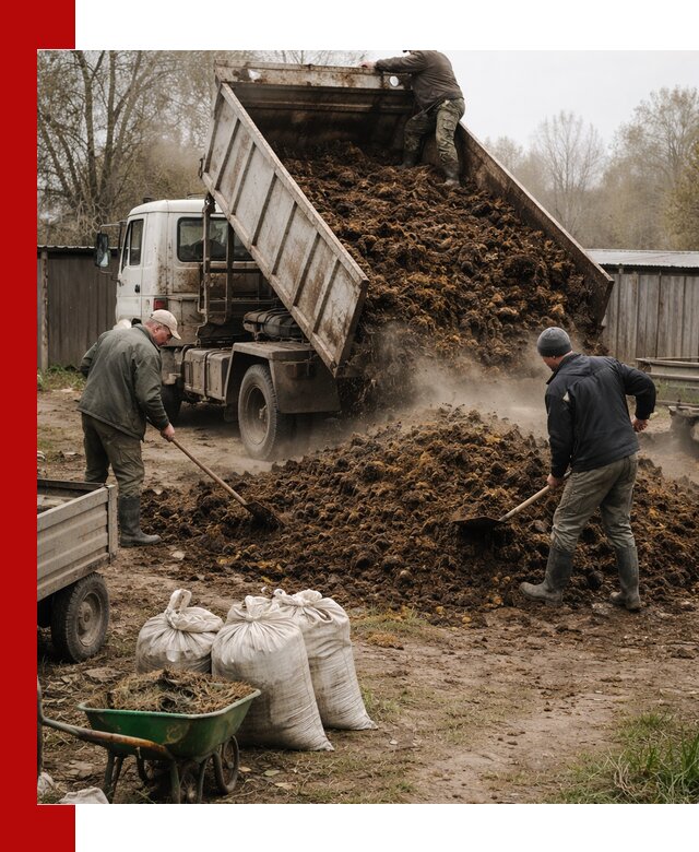 Доставка коровьего навоза самосвалом в Моршанске