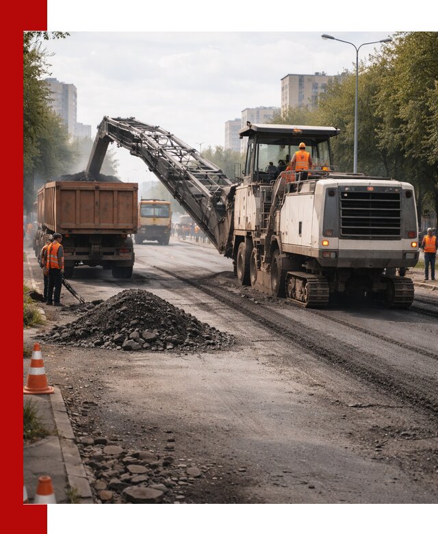Фрезерованный асфальт в Моршанске — удаление и вывоз старого покрытия