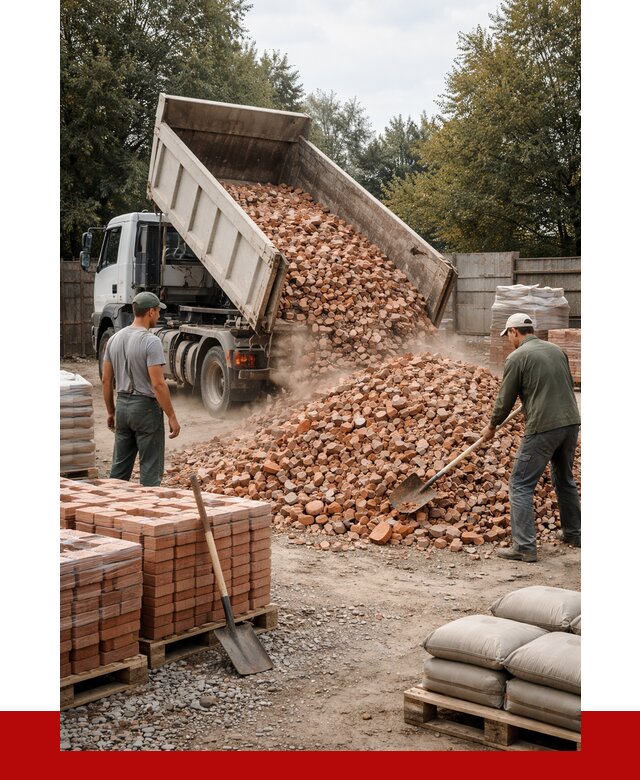 Бой кирпича в Моршанске с доставкой от 4362 руб/куб | ПРОНЕРУДМрш