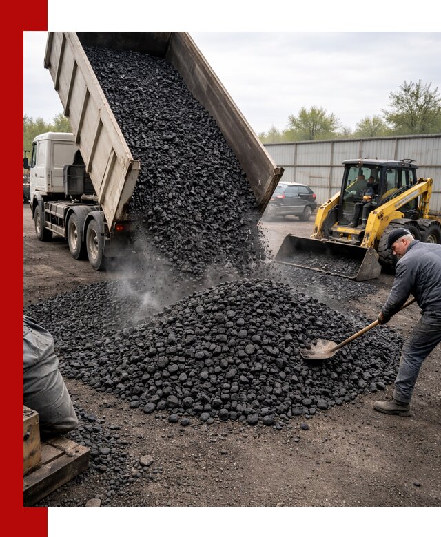 Доставка угля орех в Моршанске оптом и в розницу