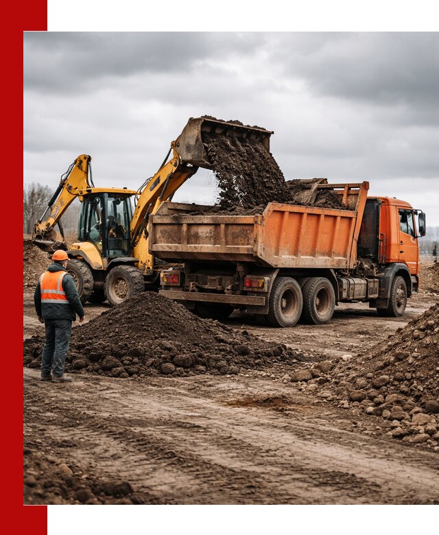 Вывоз грунта и строительного мусора в Моршанске грузовыми самосвалами