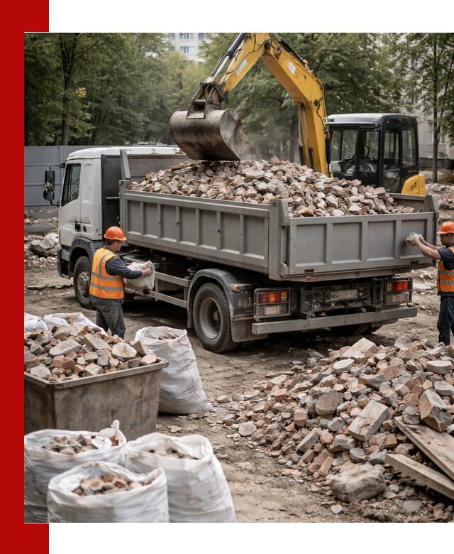 Вывоз строительного мусора в Моршанске с самосвалами и контейнерами