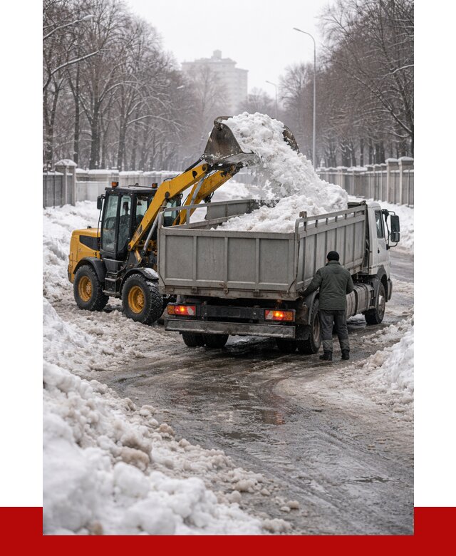Вывоз снега с погрузкой в Моршанске от 3635 р. ПРОНЕРУДМрш