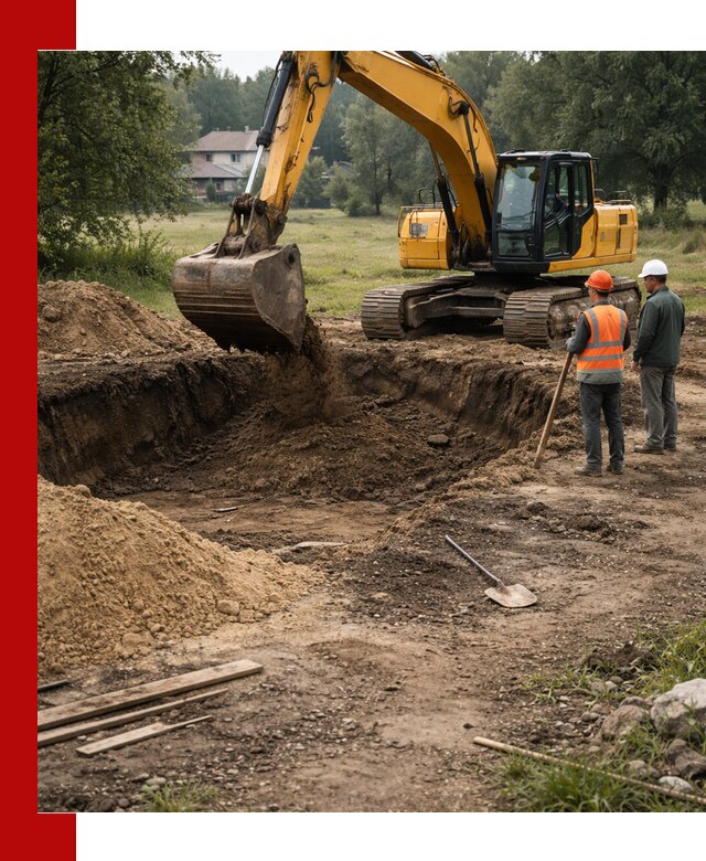 Рытье котлована под фундамент в Моршанске (быстро и недорого)