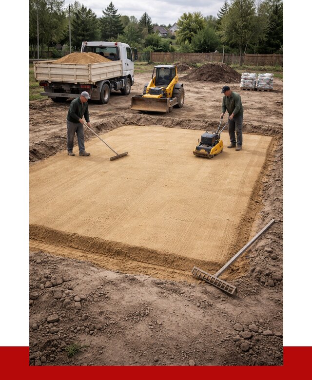 Устройство песчаной подушки в Моршанске от 4673 р. ПРОНЕРУДМрш