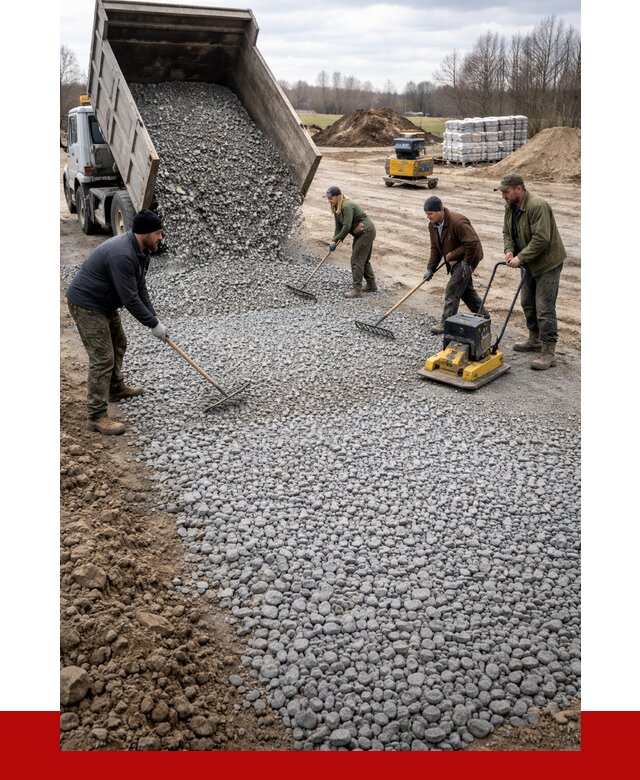 Устройство щебеночной подушки в Моршанске от 4673 р. ПРОНЕРУДМрш